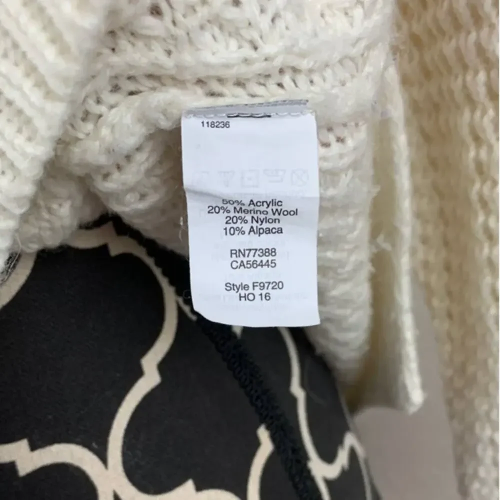 Madewell Stitch Mix ivory Cream Pullover Sweater Sz XS